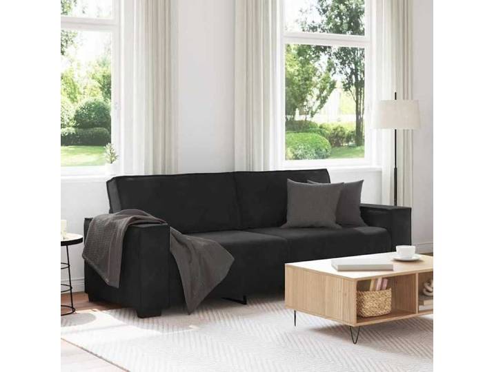 Canapé 3 places Noir 220x78x84 cm Velours canapé canapé trois places canapé 3 places en velours divan canapé 4105035