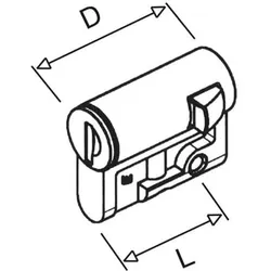 Striebel & John PS832331 Profilhalbzylinder V2432E, für Doppelschließung 4TBE832331R0100