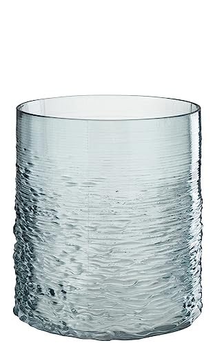 J-Line Windlicht Zee Blauw Glas Small