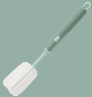 Uplifted Goods Long Handle Sponge Cleaning Cup Brush green
