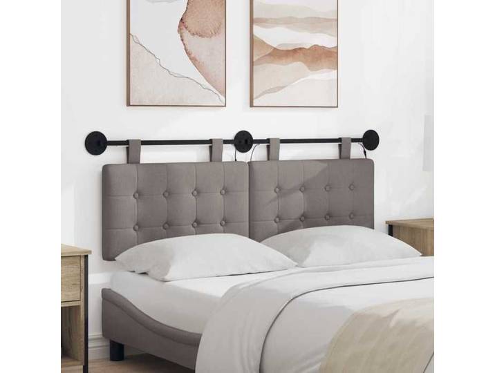 Tête de lit suspendue Taupe Tissu 3424414