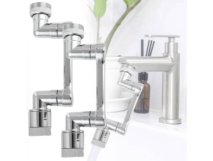 2er-Set 1080° drehbarer Wasserhahn Aufsatz für Bad und Küche
