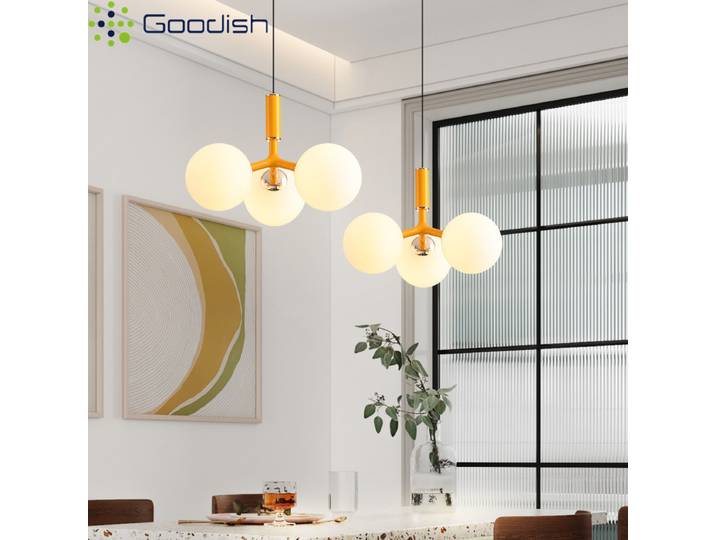 Moderne minimaliste magique haricot blanc verre métal pendentif LED lumières Art lampes créatives pour salon décoration de la maison lustres