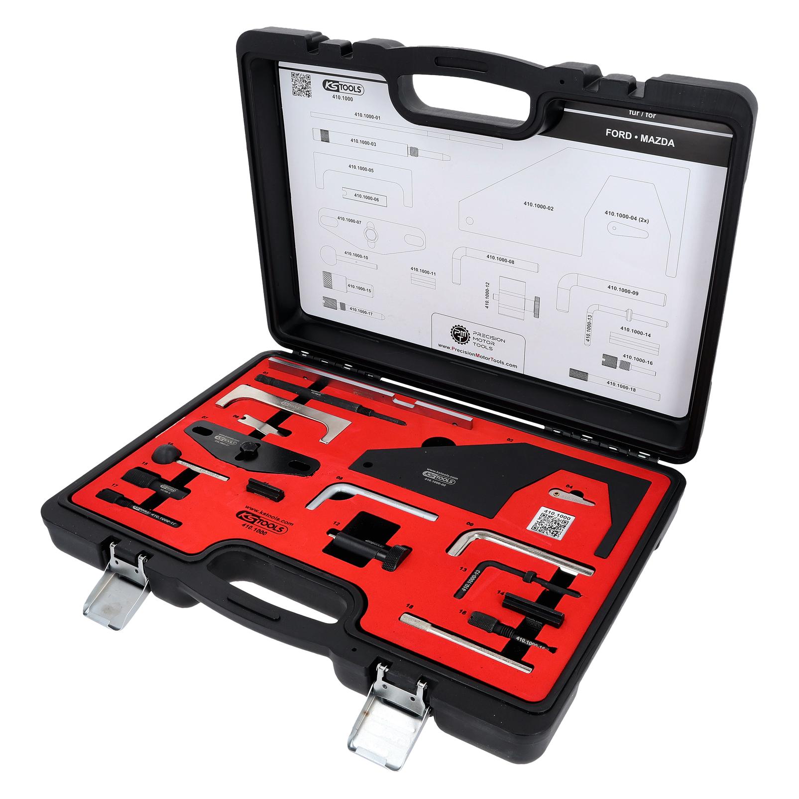 KS Tools Motoreinstellwerkzeug-Satz für Ford, Mazda, 19-tlg (410.1000)