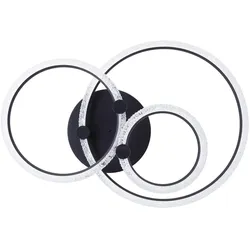 Brilliant, Deckenleuchte, Aydin - Plafondlamp - Crystal LED 30W - Zwart - Met afstandsbediening (4700 lm)