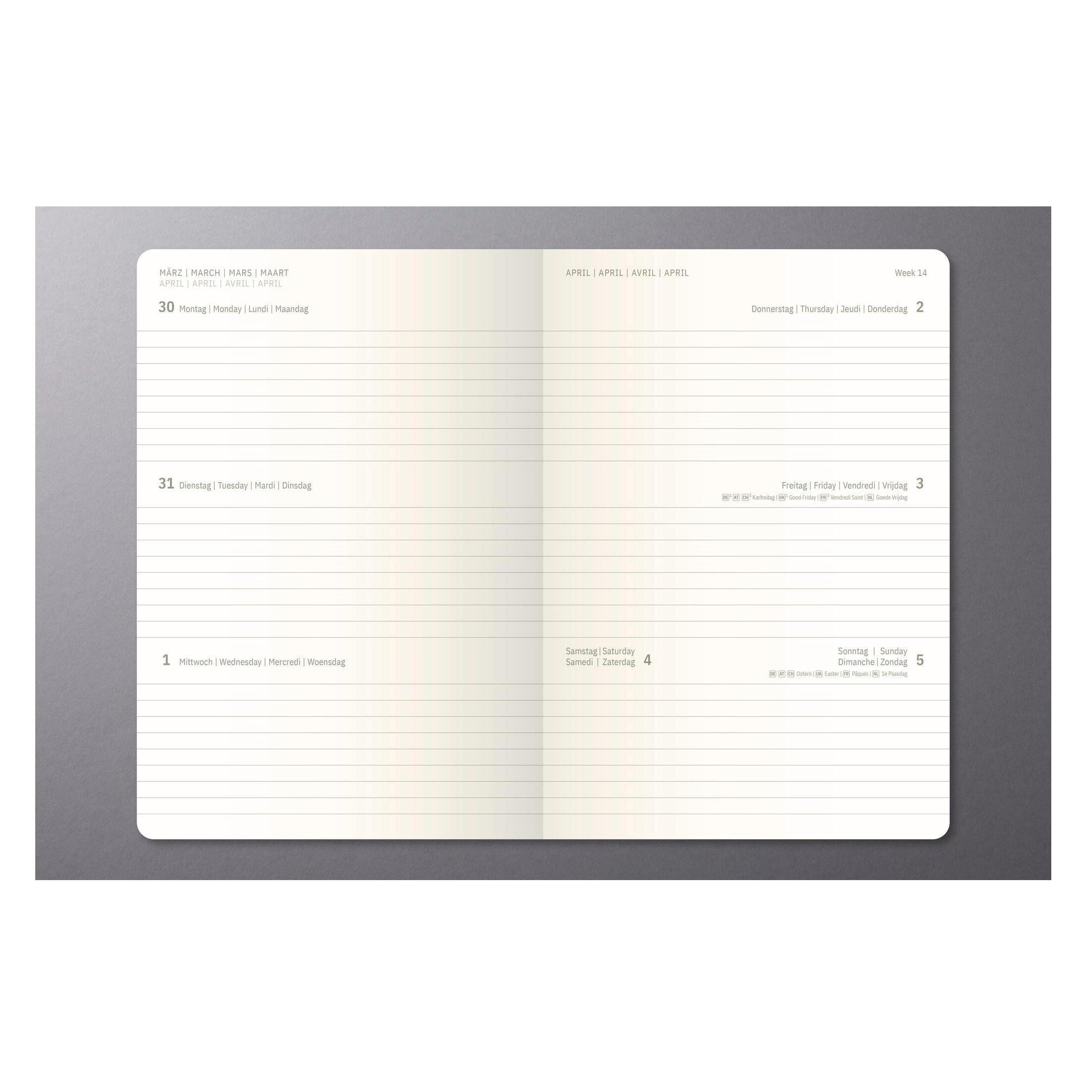 Sigel Wochenkalender (A5, 1 Woche / 2 Seiten) (C2722)