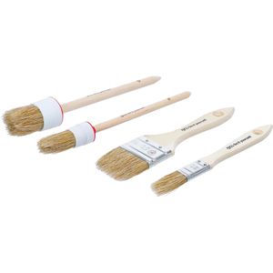 BGS-technic Malerpinsel 76525, Set, 4-teilig, Pinsel-Set, Chinaborste, für Farbe & Lasuren