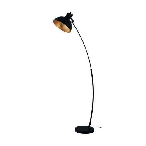 Eglo Jaafra Vloerlamp - Zwart, Goud - Hoogte: 158 cm