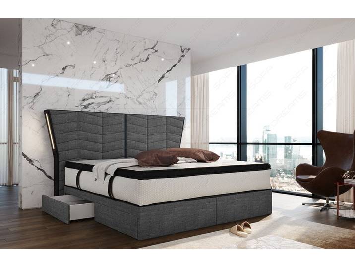 Boxspringbett Novara Stoff
