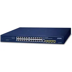 Planet IPv4/IPv6, 24-Port (24 Ports), Netzwerk Switch, Blau