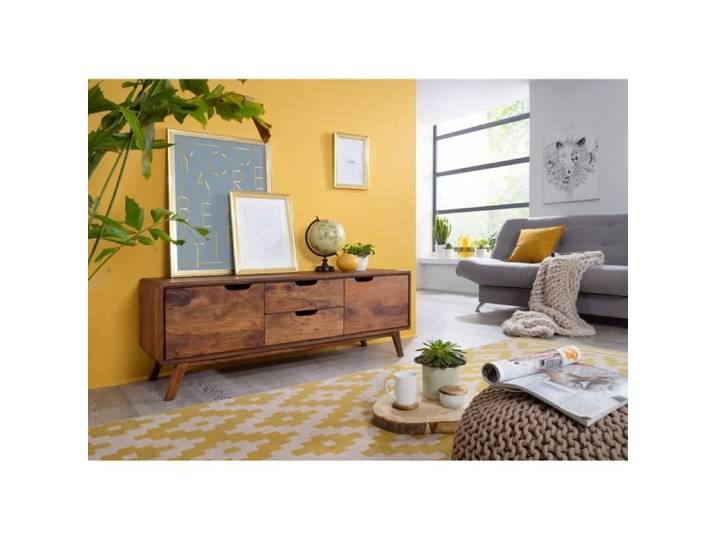 Buffet 134x40 Palissandre laqué Noisette MALMÖ 2 #102Massivmoebel24