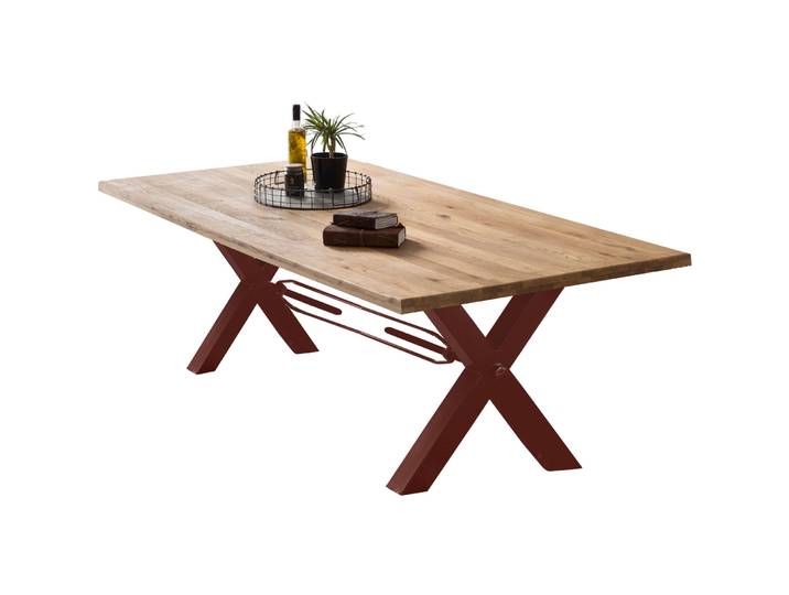 Tisch Platta Wildeiche natur Massivholz B 180 T 100 cm - Tisch