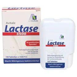 LACTASE 3500 FCC Tabletten im praktischem Spender. Vegan 100 St