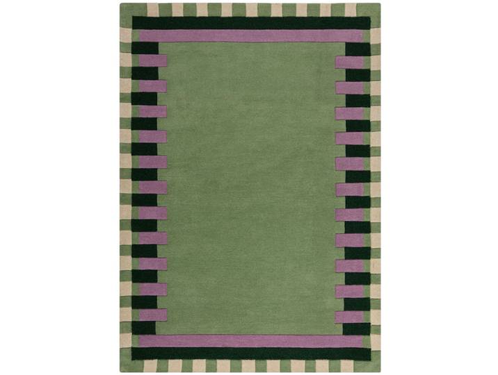 Teppich Skandy lila/grün Anderes Muster Wolle 120 x 170 cm