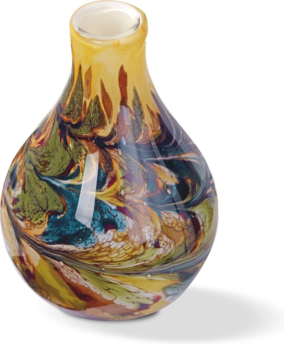 Terroso Handgemaakte Glazen Vaas in Mixed Colours, Hoogte: 40 cm