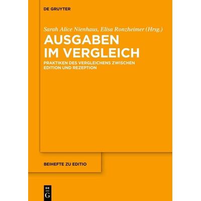 Ausgaben im Vergleich, Gebundene Ausgabe von , De Gruyter, 978-3-11-145160-2