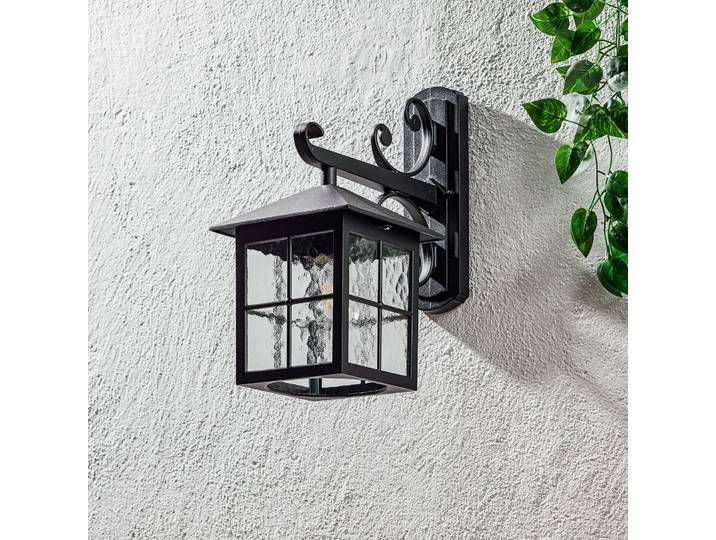 Applique d'extérieur Winchester BL19, noir/transparent, IP43 - Elstead - Métal - À ampoule unique