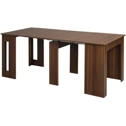 ESSTISCH Klapptisch ausziehbarer Küchentisch Esszimmertisch Holztisch Braun