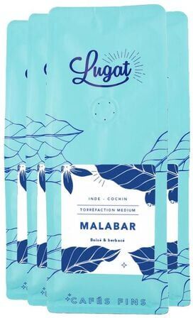Cafés Lugat - Inde Malabar - Kaffeebohnen 1 Kg - MaxiCoffee