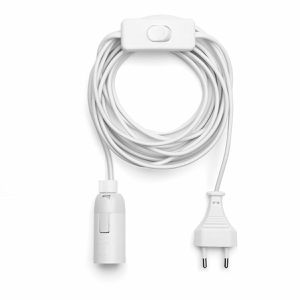 LEDmaxx Lampenfassung 9801W, weiß, 350 cm Anschlusskabel, mit Schalter und E14-Fassung