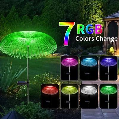 Uplift Picks 7 Color Solar Jellyfish Garden Lights Outdoor Color Changing Pathway Lamp 7 Color Change 4 Pcs