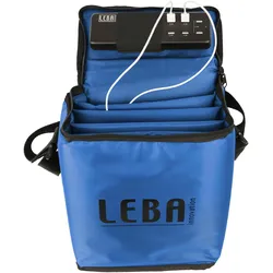 Leba NoteBag Blue 5, USB-C (Schuko, Notebookwagen, Blau