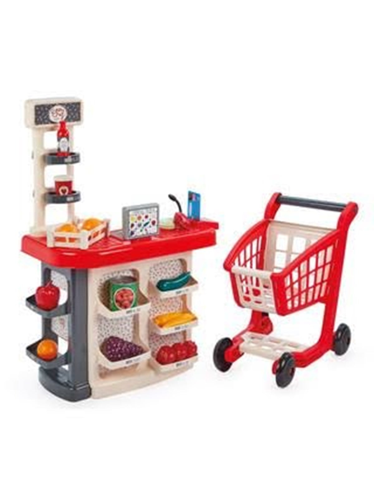 Ecoiffier Grocery counter + Trolley