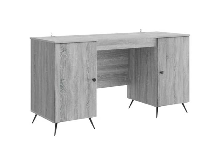 Schreibtisch Sonoma-Grau 142,5 x 50 x 75 cm Holzwerkstoff Sonoma-Grau, Holzwerkstoff, 142,5 x 50 x 75 cm, rechteckige Arbeitsfläche, Homeoffice, Arbeitszimmer, Jugendzimmer, modernes