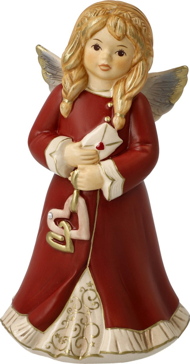 Goebel Kerst Decoratief beeld Engel Lieve groeten Aardewerk Hoogte: 15 cm