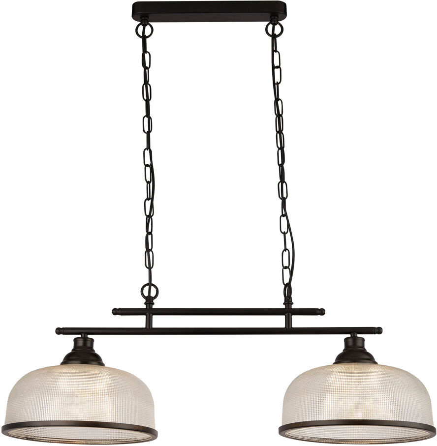 Three Posts Asner 2-Light Kitchen Island Chandelier Powder Coated Matt 27cm H X 75cm W X 27cm D