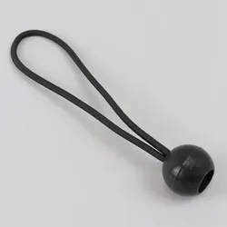 10 Spanngummis mit Kugel schwarz | 180 mm, Latex