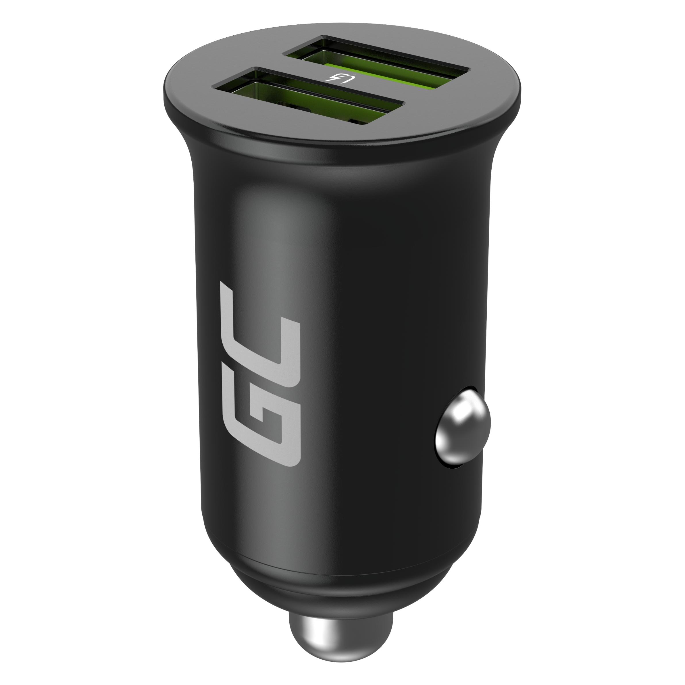 GreenCell GC CADM-GC-36AA - USB-Ladegeraet 36 W 2x USB-A schwarz (CADM-GC-36AA)