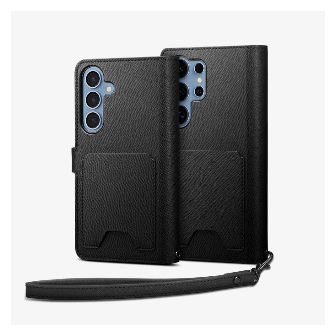 Spigen Wallet S - Black - Samsung Galaxy S25+ (Samsung Galaxy S25, Samsung Galaxy S25+) (ACS09125)
