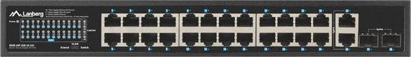 Lanberg Switch 24X 1GB DSP+/2X GB 2X SFP Rack 19" 250W