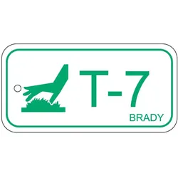 Brady, Sicherheitskennzeichnung, B-7527, Polypropylen Schild, Energy Source Tag - Thermal/Hohe Temperaturen, 75 x 38mm, Grüng