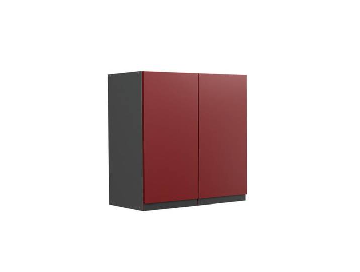 Vicco Hängeschrank R-Line Rot 60 cm J-Shape, Rot, Anthrazit, Holzwerkstoff, 1 Fächer, Rechteckig, 60x60x31 cm, Küchen, Küchenmöbel, Küchenschränke, Küchenoberschränke