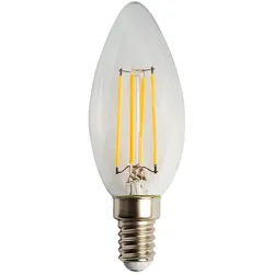 HEITRONIC LED Filament Kerzenform C35, E14, 4W 2700K 400lm 320°, klarer Glaskolben, flackerfrei HEI-15023