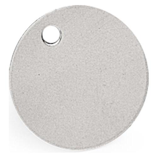 Brady 1.5"RD ALUMINIUM VALVE TAGS NATURAL, Ventilanhänger, blanko (25 Stück) (227116)