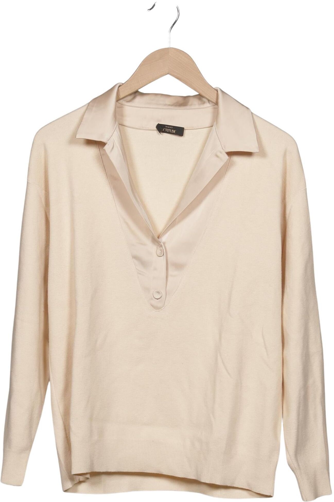 Twinset Damen Pullover, Beige, Gr. M, Modal / Elasthan / Synthetik - Second Hand