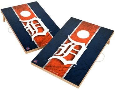 Skip's Garage Vintage Detroit Tigers MLB Regulation 2x4 Cornhole Set