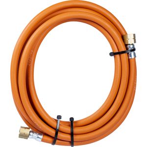 Sievert Gasschlauch 770024, 4x4mm, 4 m, für Butan- & Propangas, 2x Linksgewinde 3/8 Zoll
