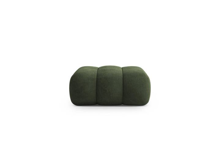 Cosmopolitan Design Pouf Koge aus Samt grün, Grün, 95x40x95 cm, Wohnzimmer, Sessel, Hocker & Hockerbänke, Poufs