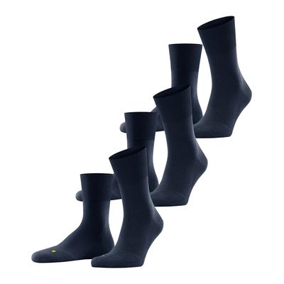 Socken FALKE "Run", Damen, Gr. 42-43, blau (6120, marine), Obermaterial: 75% Baumwolle, 25% Polyamid, unifarben, Socken Socken