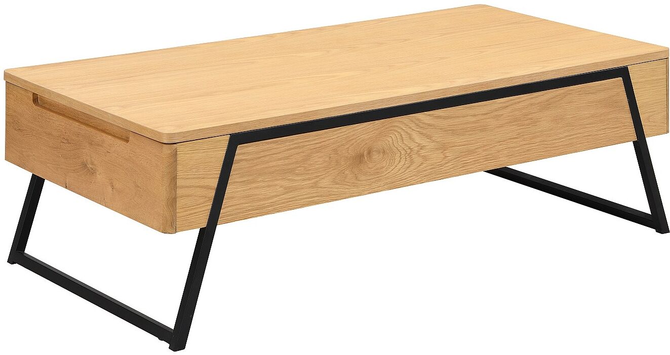 Vente-unique Couchtisch mit klappbarer Platte – Eichenfurnier – Natur – EBENORA