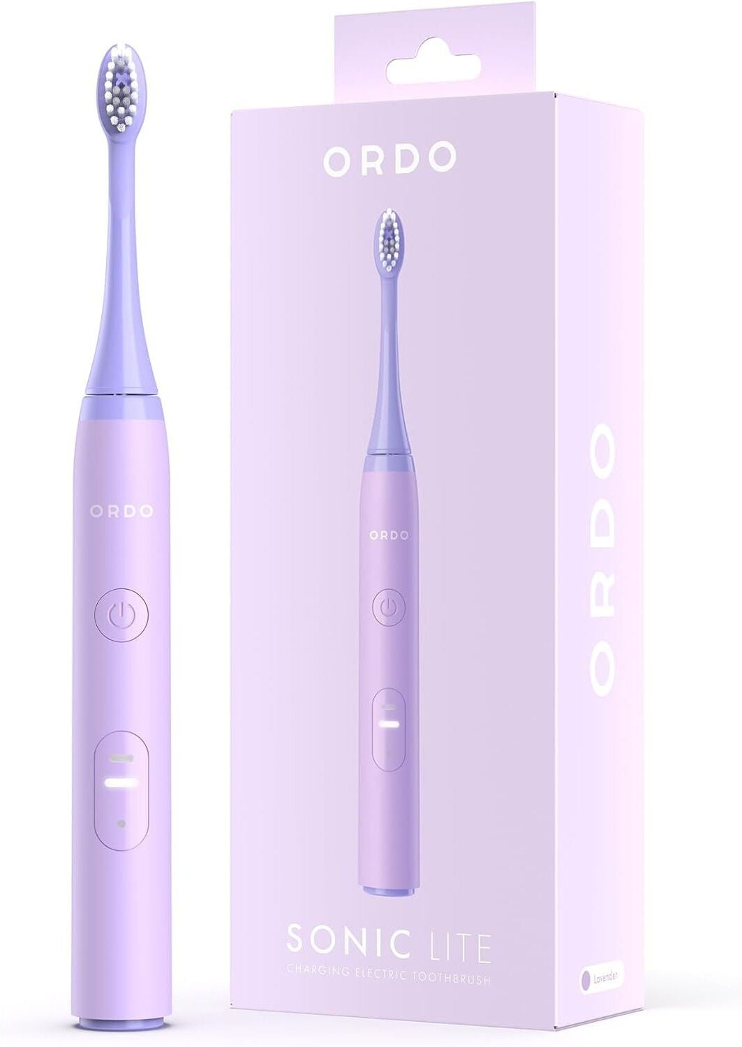 ORDO Lite Sonic Toothbrush, Dual Mode Rechargeable Electric Toothbrush Adults, 1 Toothbrush Head, Waterproof, USB-C, Lavender