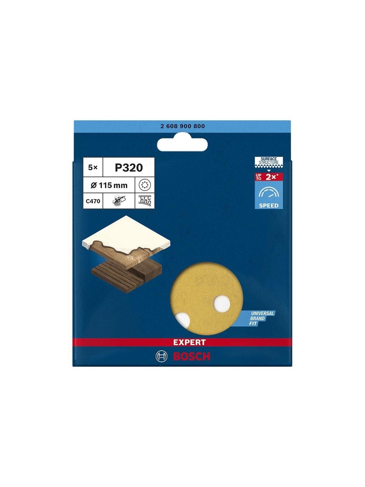 Bosch Expert C470 Sanding Sheets P320 5pcs