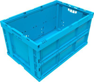 Faltbox im EURO-Maß 643-66, ohne Deckel, 61 l, blau