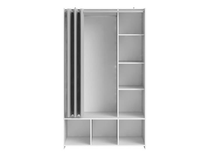 Kit dressing avec rideau gris L.105 cm OPTIMAL 2 blanc