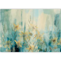 Artgeist, Tapete, Fototapete - A touch of summer - floral motif with a meadow of flowers in blue tones (400 x 280 cm)