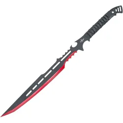 Jagd Machete schwarz mit rotem Schliff